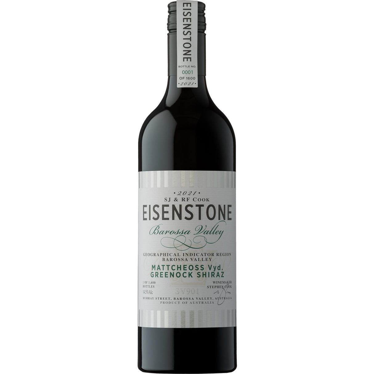 Eisenstone 'Mattcheoss' Vyd Greenock Shiraz SV901 2021-Red Wine-World Wine
