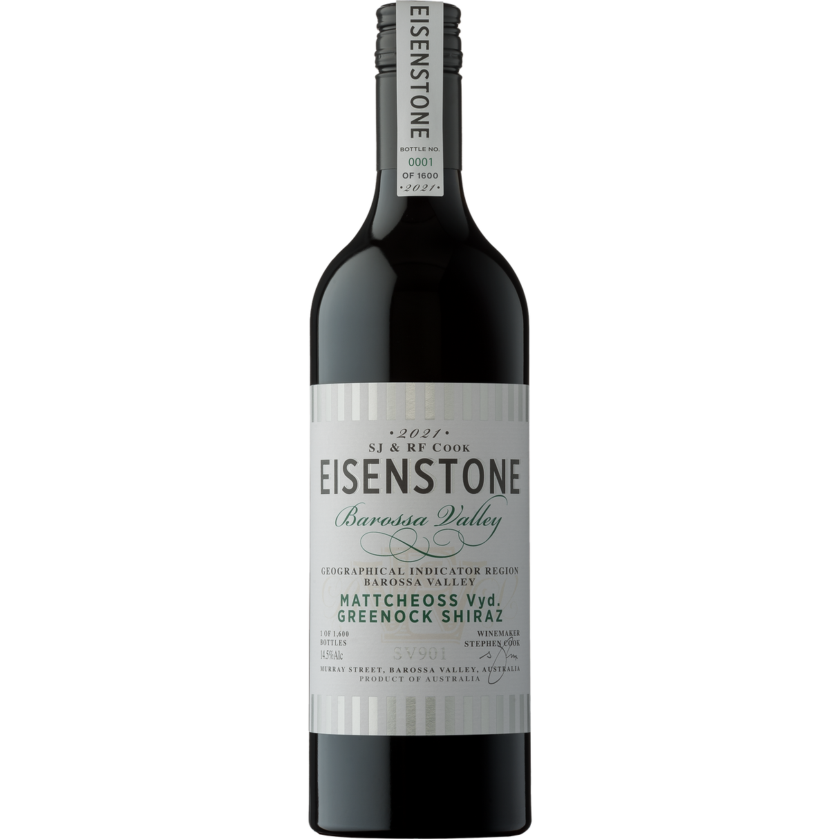 Eisenstone 'Mattcheoss' Vyd Greenock Shiraz SV901 2021-Red Wine-World Wine