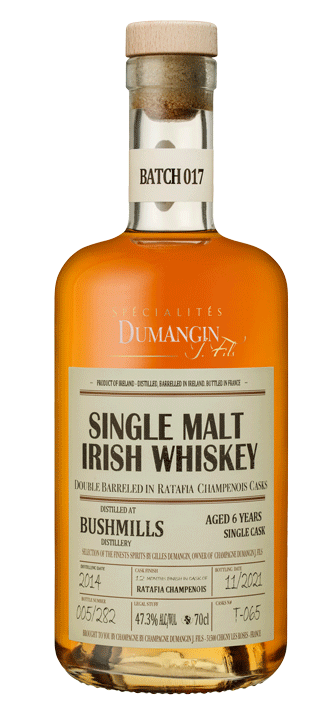 Champagne J. Dumangin Fils Bacth 017 Bushmills (Ireland) 2014 Single Malt Whisky 47.3% 700ml-Spirits-World Wine