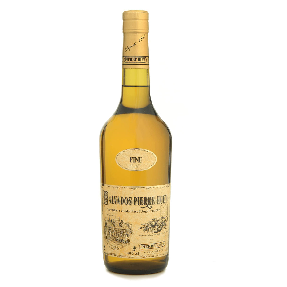 Pierre Huet Calvados Fine 2 years 40% 700ML-Spirit-World Wine