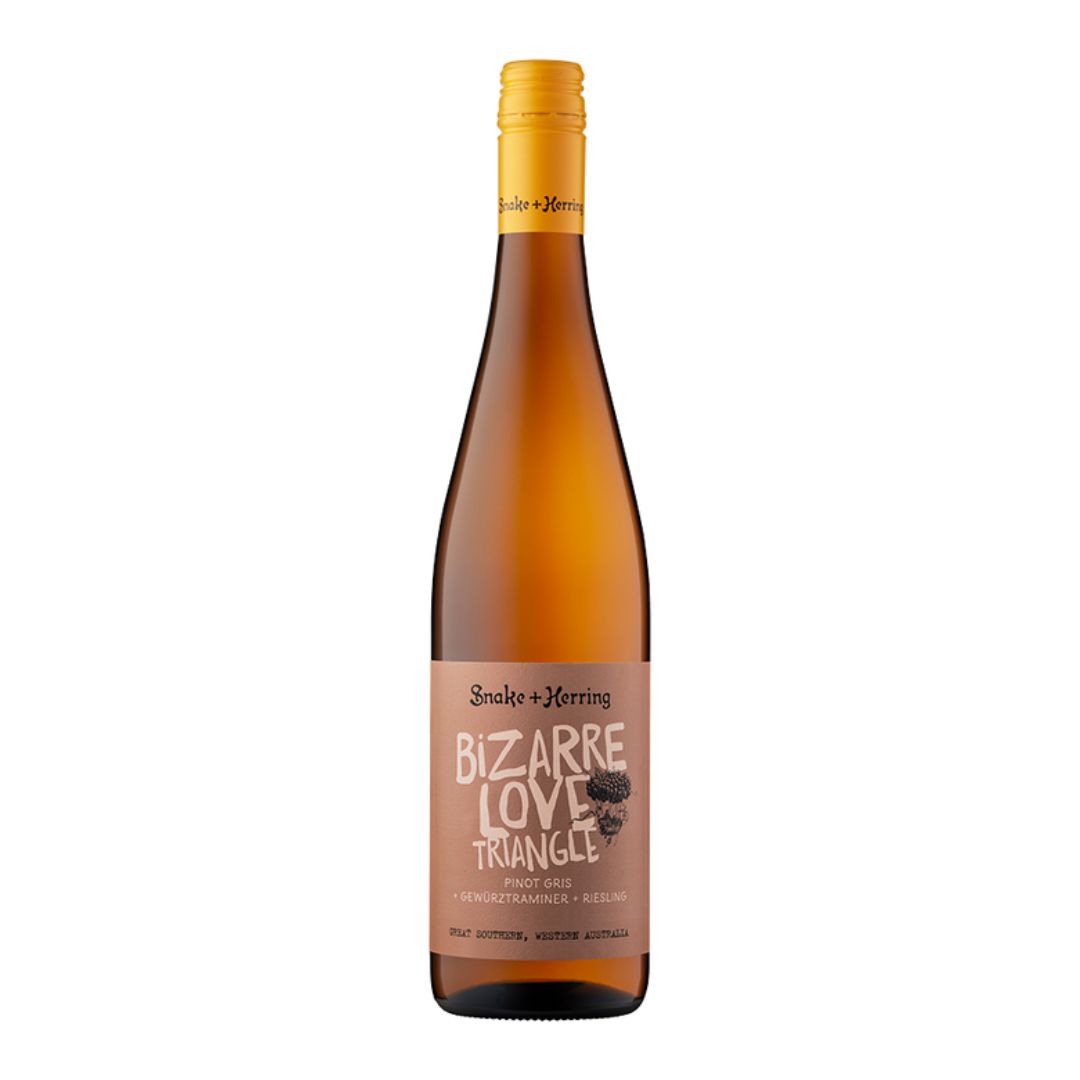 Snake & Herring ‘Bizarre Love Triangle’ Pinot Gris + Gewürtztraminer + Riesling Frankland River-White Wine-World Wine