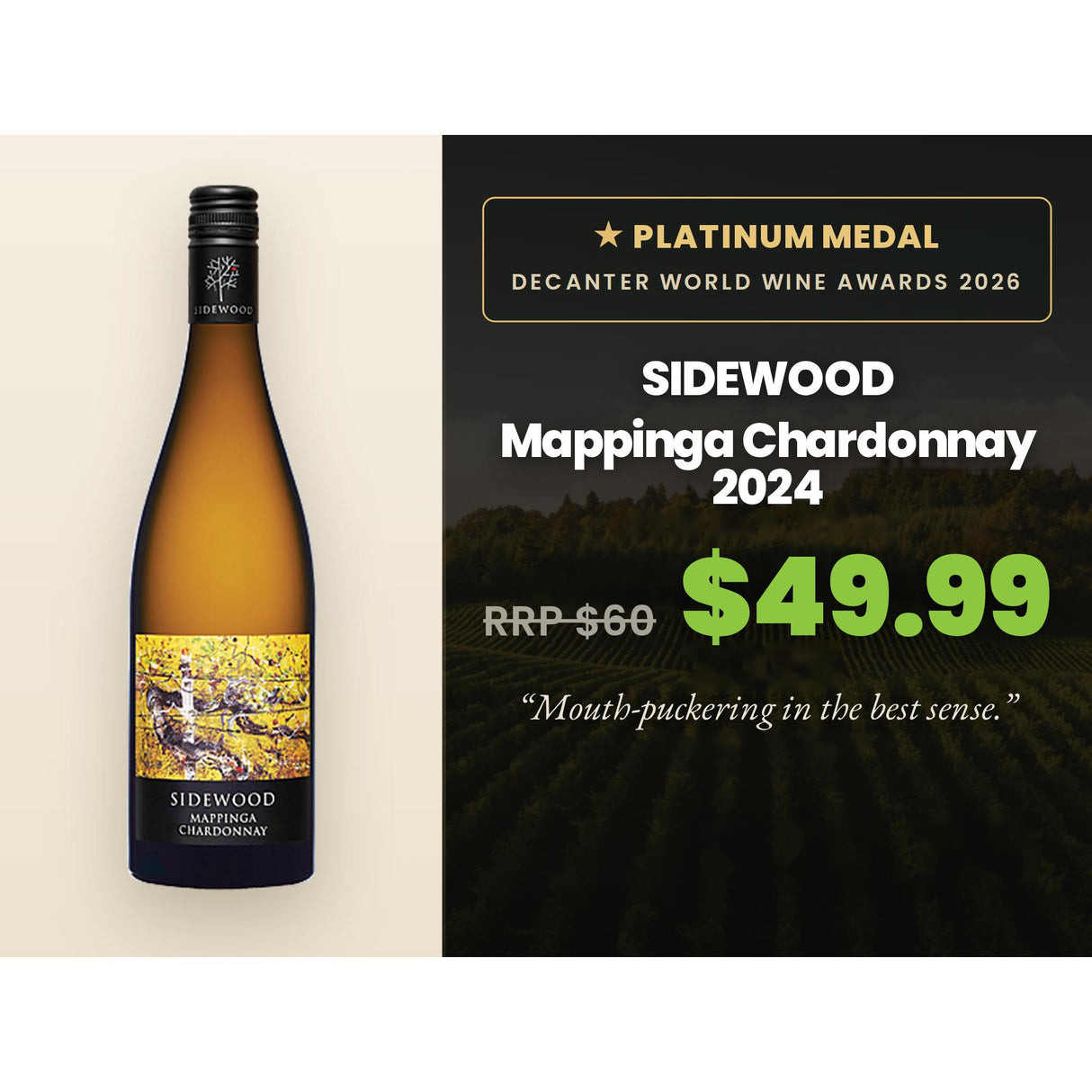Sidewood Mappinga Chardonnay 2024