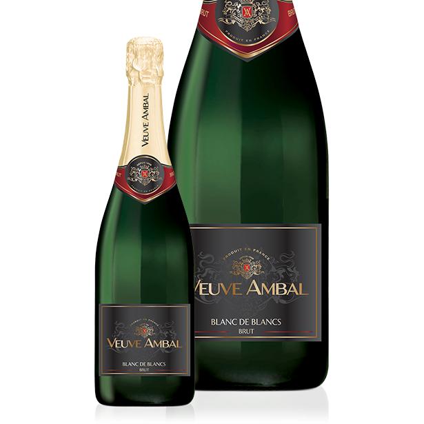 Veuve Ambal Vin Mousseux Blanc de Blancs Brut NV-Champagne & Sparkling-World Wine