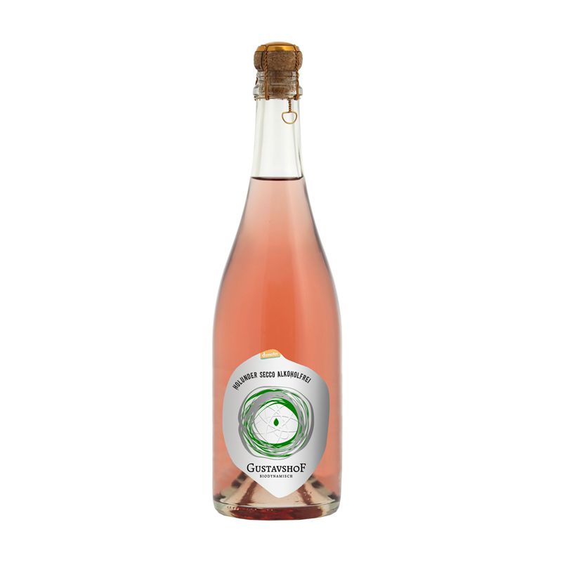 Gustavshof Rheinhessen Holunder Secco alcohol free 2020-Champagne & Sparkling-World Wine