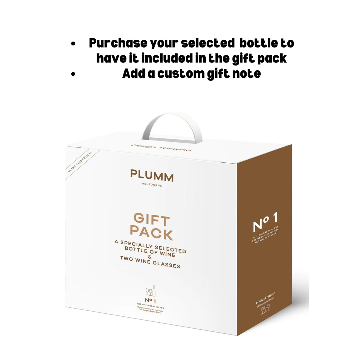 PLUMM 2 Glass Gift Pack (space for 1 selected bottle of wine)-Glassware-World Wine