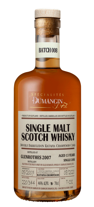 Champagne J. Dumangin Fils Batch 008 Glenrothes (Scotland) 2007 Single Malt Whisky 46% 700ml-Spirits-World Wine