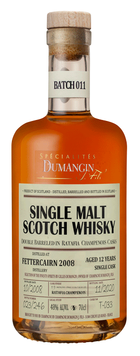 Champagne J. Dumangin Fils Batch 011 Fettercain (Scotland) 2008 Single Malt Whisky 48% 700ml