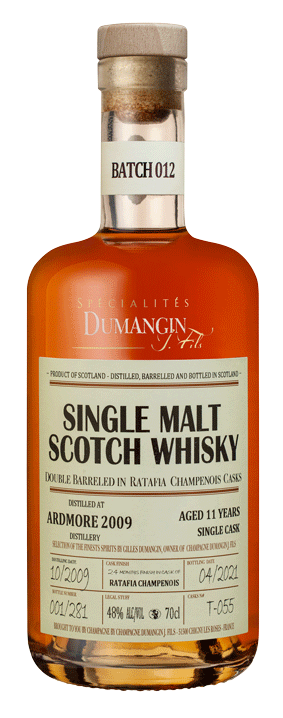 Champagne J. Dumangin Fils Batch 012 Ardmore (Scotland) 2009 Single Malt Whisky 48% 700ml-Spirits-World Wine