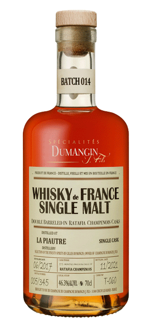 Champagne J. Dumangin Fils Batch 014 La Piautre (France) 2017 Single Malt Whisky 46.3% 700ml