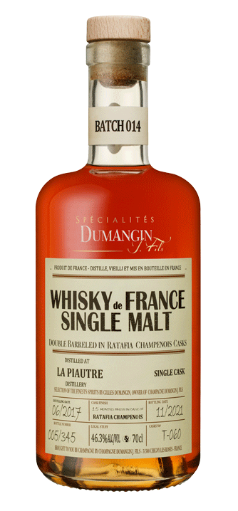 Champagne J. Dumangin Fils Batch 014 La Piautre (France) 2017 Single Malt Whisky 46.3% 700ml-Spirits-World Wine