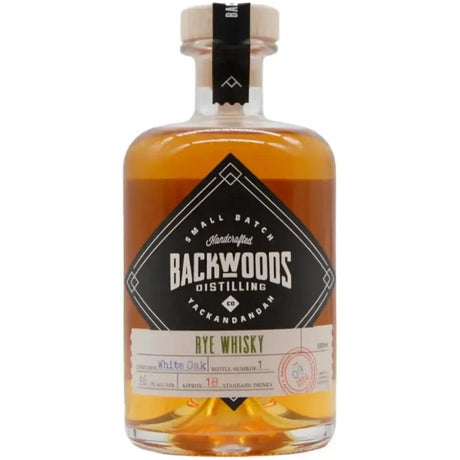 Backwoods Distilling Co. Rye Whisky Oak Expression Batch #9 46% 500ml-Spirits-World Wine