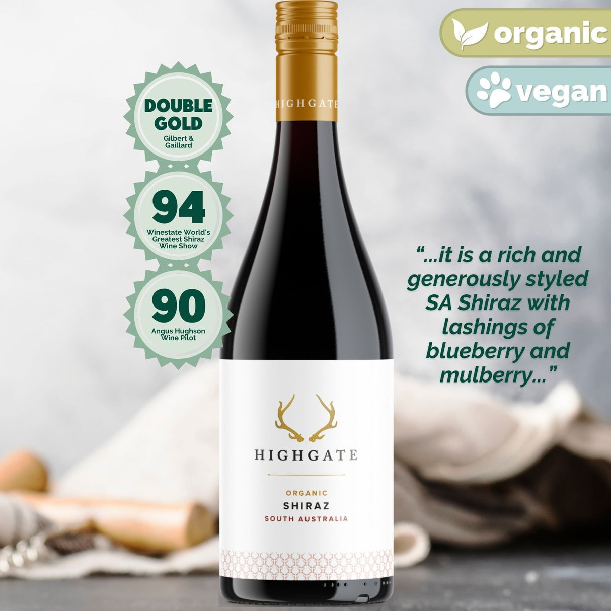 UUSC Highgate Organic Shiraz 2021