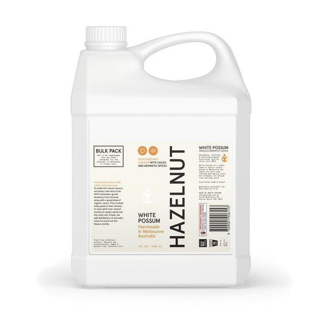 White Possum Hazelnut Liqueur 24% 5L -Bulk-Spirit-World Wine