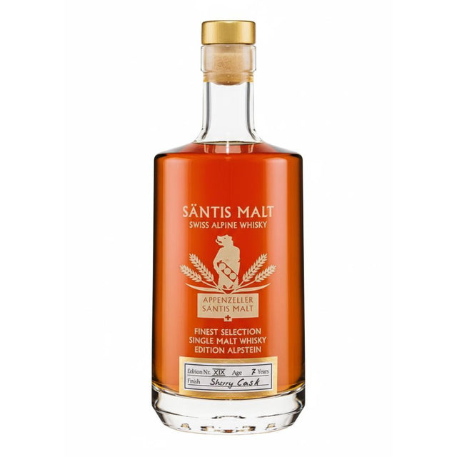 Santis Malt Whisky Alpstein XIX Sherry Cask Finish 48% 500ml-Spirits-World Wine