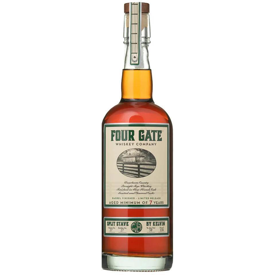 Four Gate Split Stave Kelvin French Oak Finish Barrel Proof Straight Rye Whiskey 58.5% (Limited Release)-Spirits-World Wine