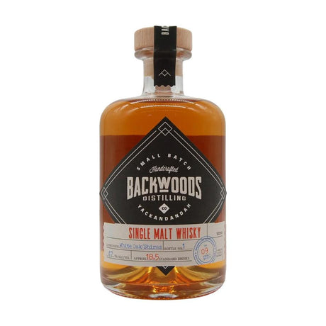 Backwoods Distilling Co. Single Malt Batch #9 Corn Whisky Cask 47% 500ml-Spirits-World Wine