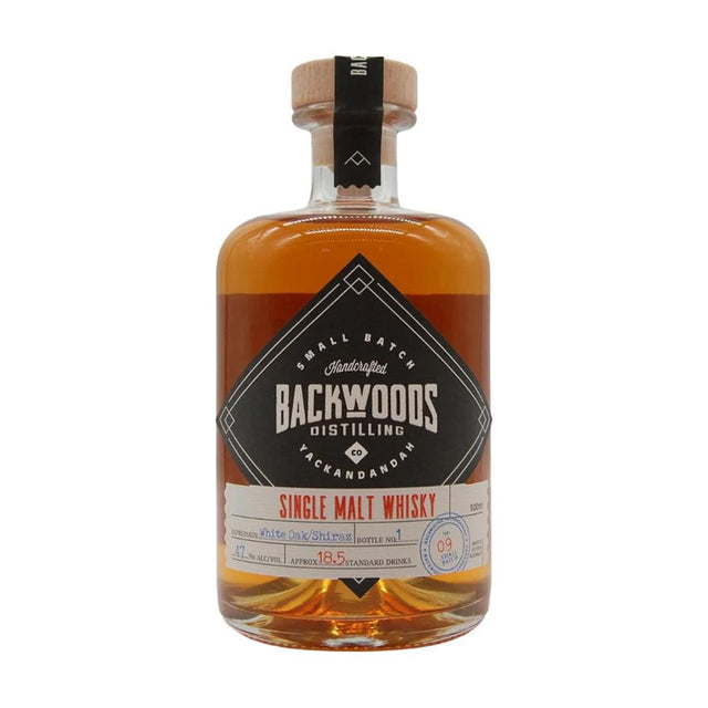 Backwoods Distilling Co. Single Malt Batch #9 Corn Whisky Cask 47% 500ml-Spirits-World Wine