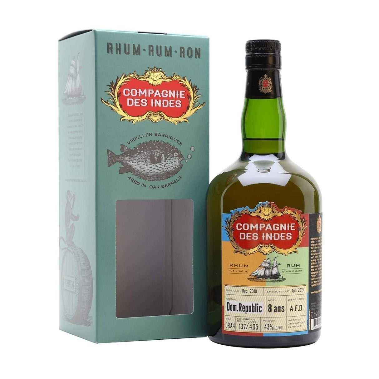 Compagnie des Indes Dominican Republic 8 yrs 43% 700ml-Spirits-World Wine