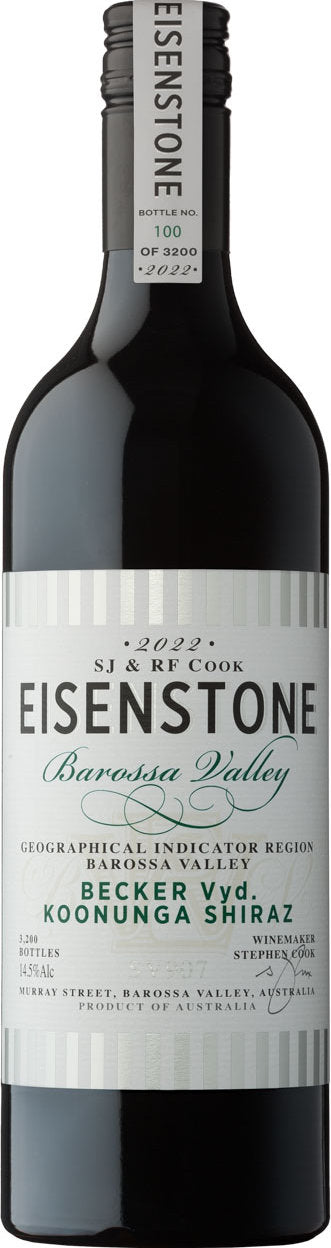 Eisenstone 'Becker' Vyd Koonunga Shiraz SV907 2022-Red Wine-World Wine
