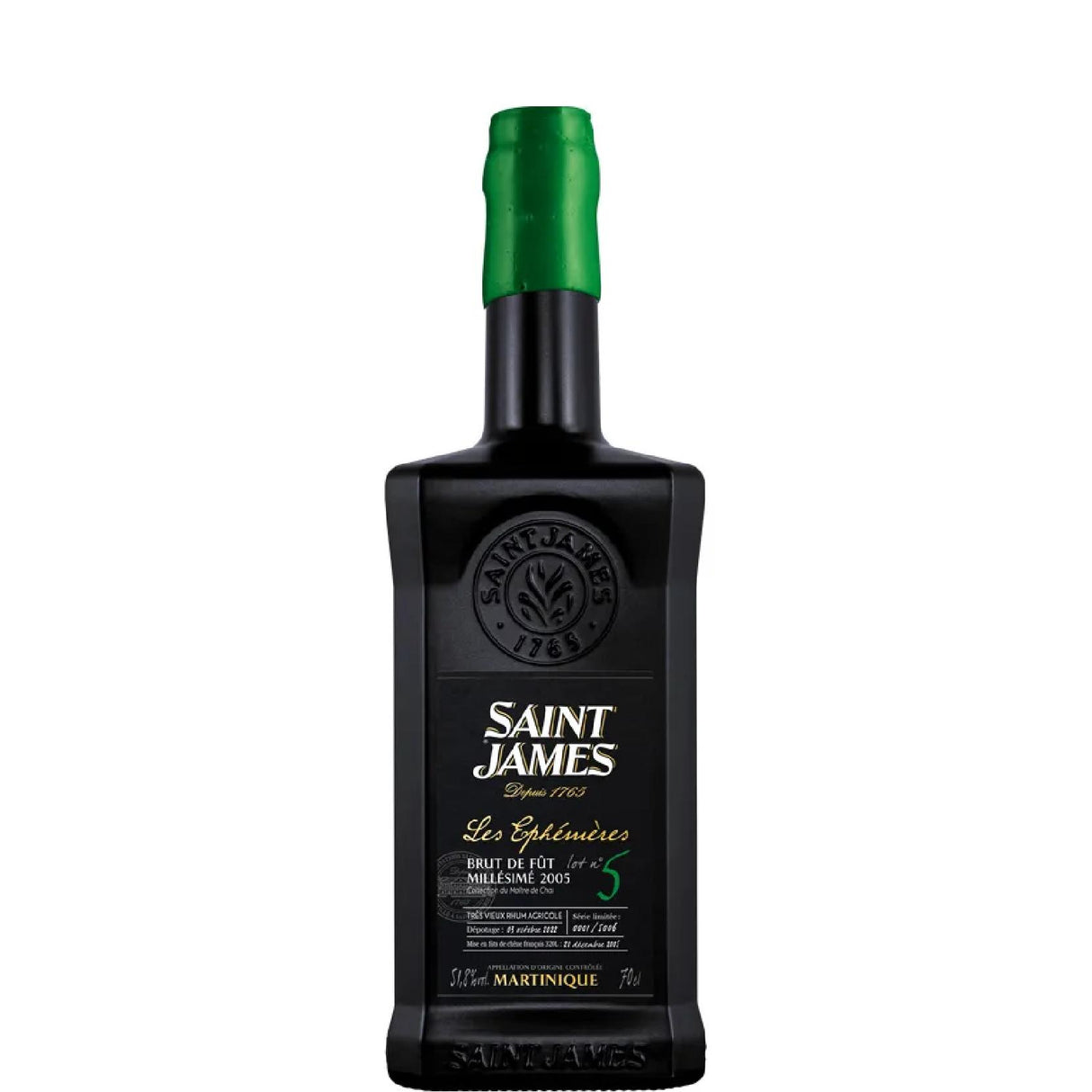 Saint James Les Ephemeres 2005 Batch No.5 51.8% 700ml-Spirits-World Wine