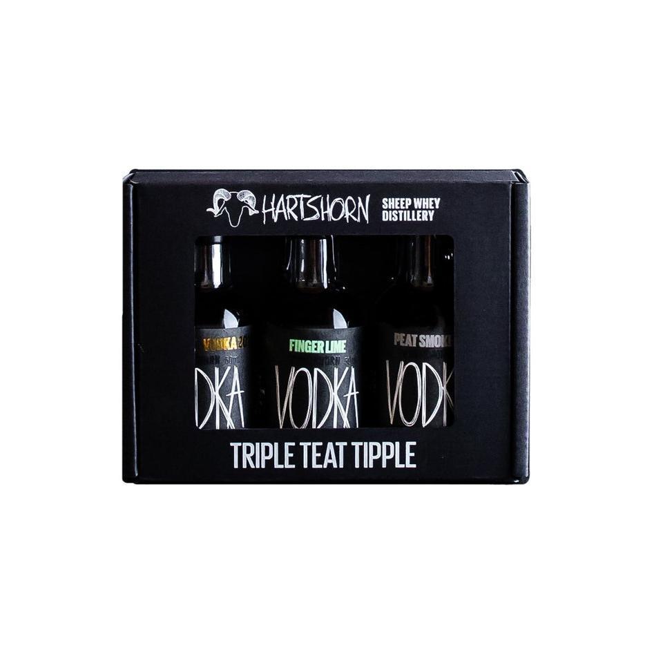Hartshorn Distillery Trio Gift Box - Original, Finger Lime, Peated Vodka x3 50ml-Spirits-World Wine