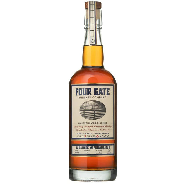 Four Gate Japanese Mizunara Oak Barrel Proof Bourbon 58.7% (Limited Release)-Spirits-World Wine