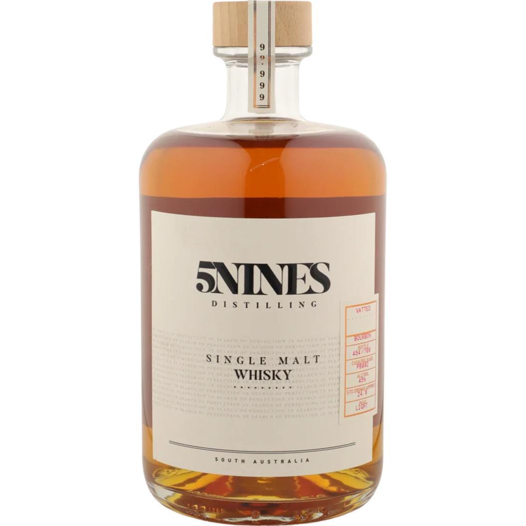 5Nines Distilling - Single Malt Whisky - Vatted- Lightly Peated - Bourbon Cask PB 44.2% 700ML-Spirit-World Wine