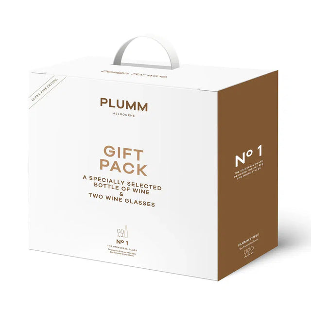 PLUMM 2 Glass Gift Pack (space for 1 selected bottle of wine)-Glassware-World Wine