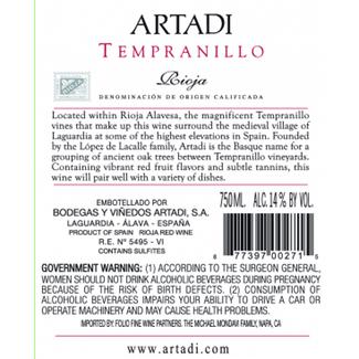 Artadi Estate Tempranillo 2014-Red Wine-World Wine