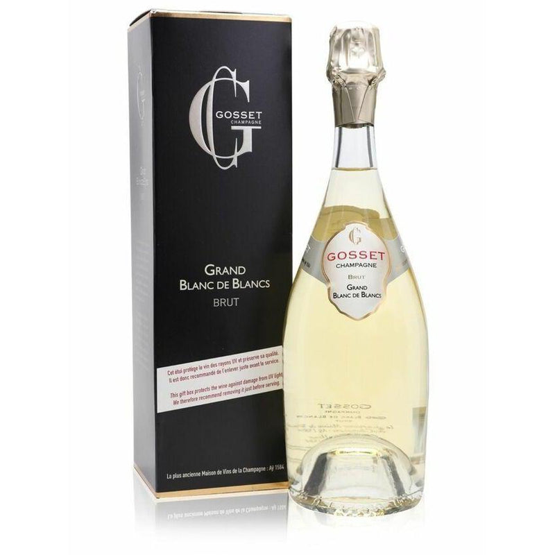 Gosset Grand Blanc De Blanc (Gift Box) NV (6 Bottle Case)-White Wine-World Wine