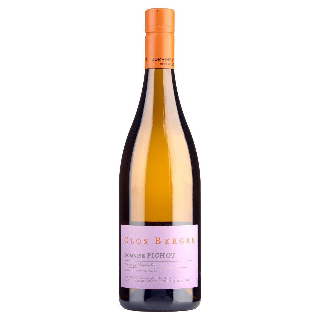 Pichot Vouvray Clos Berger 2022 (6 Bottle Case)-White Wine-World Wine